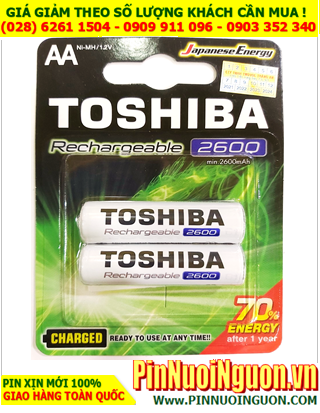 Toshiba TNH-6GAE BP-2C; Pin sạc NiMh 1.2v TNH-6GAE BP-2C AA 2600mAh 1.2v chính hãng _Vỉ 2 viên