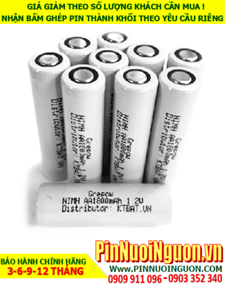 NiCd 1.2v AA1800mAh; Cell pin sạc NiCd 1.2v AA1800mAh; Pin sạc công nghiệp đầu bằng NiCd 1.2v AA1800mAh