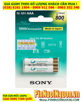Sony NH-AAA800-B2KN; Pin sạc AAA 1.2v Sony NH-AAA800-B2KN _Made in Japan |HẾT HÀNG