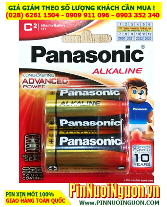 Panasonic LR14T/2B; Pin trung C 1.5v Alkaline Panasonic LR14T/2B (Made in Japan) _Loại Vỉ 2viên