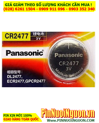 Panasonic CR2477; Pin 3v lithium Panasonic CR2477 chính hãng _Xuất xứ Indonesia