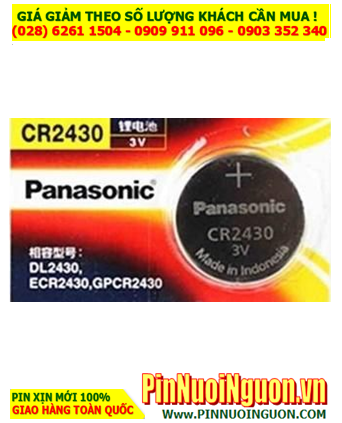 Pin CR2430 _Pin Panasonic CR2430; Pin 3v lithium Panasonic CR2430 _Made in Indonesia