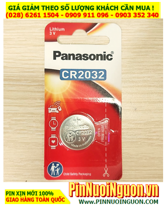 Panasonic CR2032; Pin 3v lithium Panasonic CR2032 _Made in Indonesia (Loại Vỉ 1viên)
