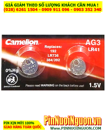 Pin AG3 LR41 -Pin cúc áo 1.5v Alkaline Camelion AG3, LR41 chính hãng