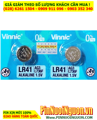 Pin Vinnic L736F, AG3, LR41 _Pin cúc áo 1.5v Vinnic L736F, AG3, LR41 chính hãng