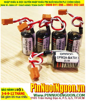 Pin OMRON CQM1H; Pin CQM1H; Pin nuôi nguồn OMRON CQM1H lithium 3.6v 1/2AA 1100mAh _Xuất xứ Nhật