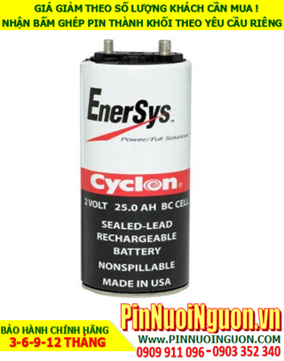 ENERSYS CYCLON SEALED ACID 2V-25AH Made in USA