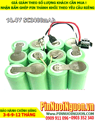 NiMh 14.4v-SC3400mAh rechargeable Battery pack