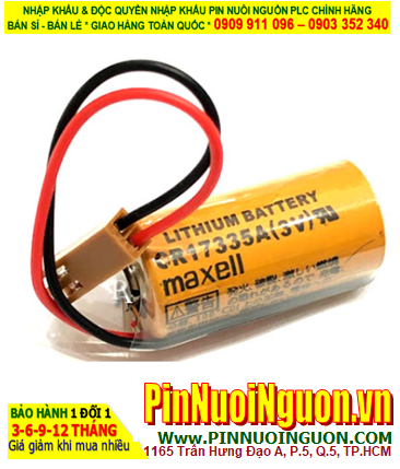 Maxell CR17335A; Pin nuôi nguồn PLC Maxell CR17335A lithium 3V 1650mAh_Xuất xứ NHẬT