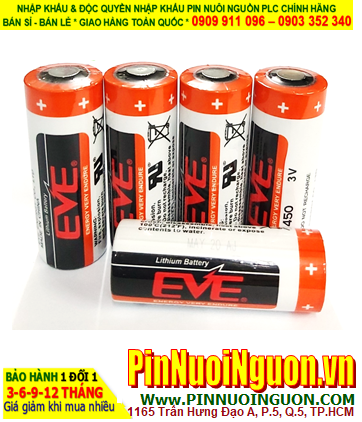 EVE CR17450; Pin nuôi nguồn PLC  EVE CR17450 Lithium 3.0v ( 17mm x 45mm ) 4/5A  2200mAh