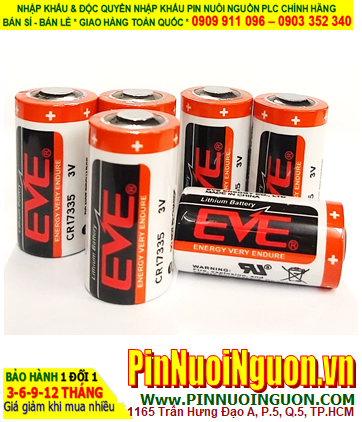 EVE CR17335; Pin nuôi nguồn EVE CR17335 lithium 3.0v (17mmx33.5mm) 2/3A 1500mAh chính hãng