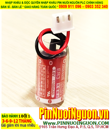 Pin Maxell ER3 _Pin ER3; Pin nuôi nguồn Maxell ER3 lithium 3.6v 1/2AA 1100mAh _Xuất xứ Nhật