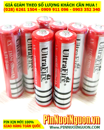 Pin Đèn Pin _ Pin sạc 18650 Lithium 3.7v Ultrafire AX18650 5800mAh _Made in ThaiLand
