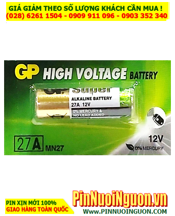 Pin 12v _Pin A27; Pin GP High Voltage 27A, A27, MN27 Alkaline  12v Pin Remote điều khiển _1viên