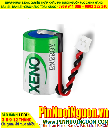 XENO XLP-050F; Pin nuôi nguồn XENO XLP-050F lithium 3.6v 1/2AA 1200mAh (zắc trắng) _Xuất xứ Hàn Quốc