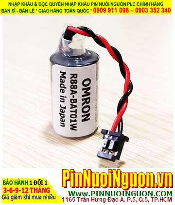 Omron R88A-BAT01W _Pin nuôi nguồn PLC Omron R88A-BAT01W 3.6v 1/2AA _Made in Japan