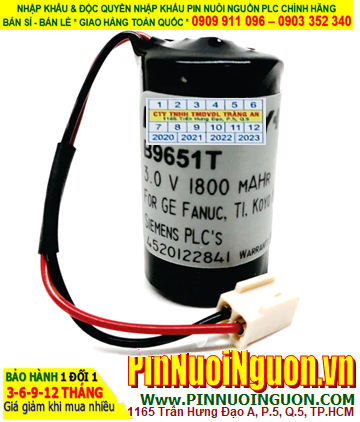 Fanuc B9651T _Pin nuôi nguồn Fanuc B9651T lithium 3.0v 1800mAh chính hãng (Xuất xứ Nhật)