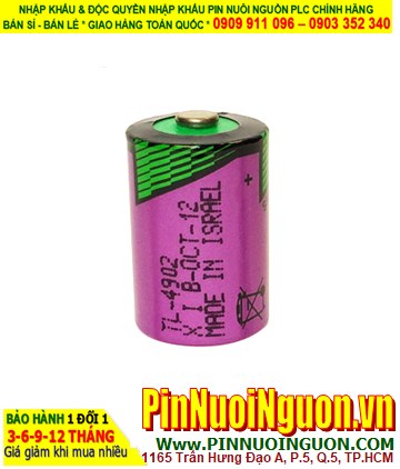 Tadiran TL-4902; Pin nuôi nguồn PLC Tadiran TL-4902 lithium 3.6v 1/2AA 1200mAh _Xuất xứ Israel