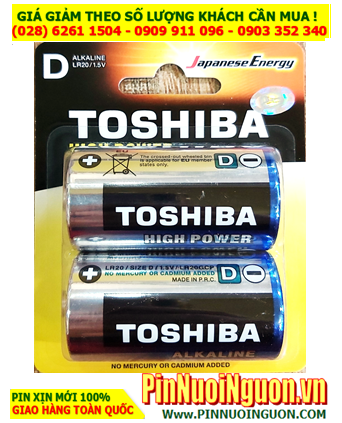 Pin Toshiba LR20GCP-BP2; Pin LR20GCP-BP2; Pin đại D 1.5v Alkaline Toshiba LR20GCP-BP2 _Vỉ 2viên