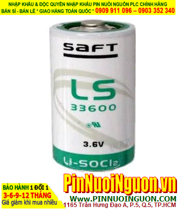 Pin Saft LS33600 _Pin LS33600; Pin nuôi nguồn PLC Saft LS33600 lithium 3.6v D 17000mAh _Xuất xứ Pháp
