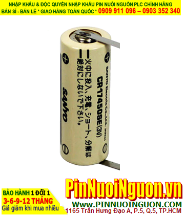 Sanyo CR17450SE; Pin nuôi nguồn PLC Sanyo CR17450SE  2500mAh lithium 3.0v _Made in Japan