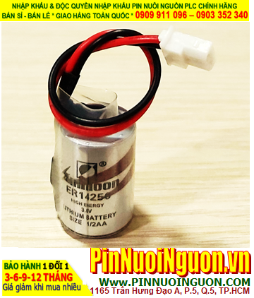 Sunmoon ER14250; Pin nuôi nguồn Sunmoon ER14250 lithium 3.6v 1/2AA 1200mAh (Loại có zắc CẮM)