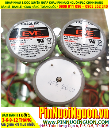 Pin ER32L100 _Pin EVE ER32L100; Pin nuôi nguồn PLC EVE ER32L100 lithium 3.6v 1/6D 1700mAh chính hãng