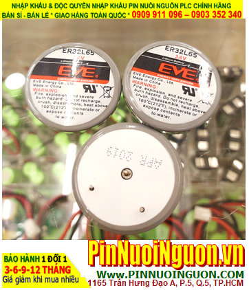 Pin ER32L65 _Pin EVE ER32L65; Pin nuôi nguồn PLC EVE ER32L65 lithium 3.6v 1/10D 1000mAh chính hãng