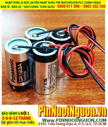 Panasonic CR123A, Pin nuôi nguồn PLC Panasonic CR123A Lithium 6.0v (2viên Kết đôi như hình)