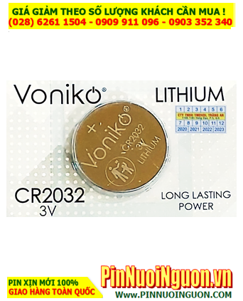 Voniko CR2032 _Pin đồng xu 3v lithium Voniko CR2032 chính hãng