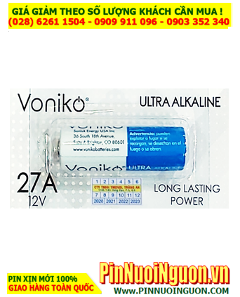 Pin Voniko A27 _Pin Remote 12v, Pin 12v Remote Voniko A27 Alkaline chính hãng Voniko