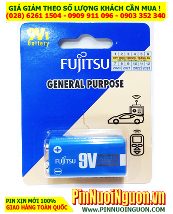 Pin 6F22(B)F-GP _Pin 9v vuông Fujitsu 6F22(B)F-GP General Purpose Carbon Zin _Vỉ 1 viên