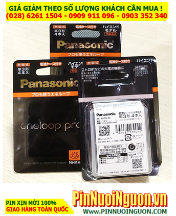 Panasonic BK-3HCD/4C; Pin sạc AA2500mAh 1.2v Panasonic Eneloop Pro BK-3HCD/4C (Nội địa Nhật)