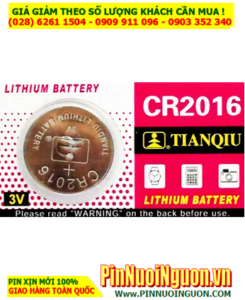 Tianqiu CR2016 _Pin TIANQIU CR2016 lithium 3.0v (20mmx1.6mm) chính hãng