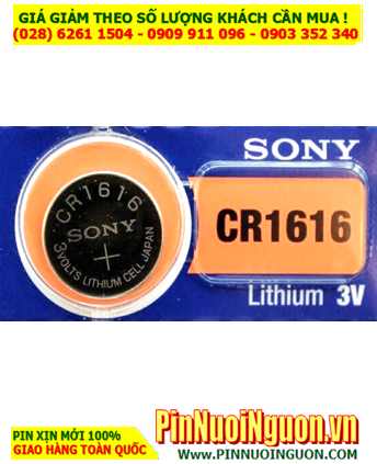 Pin CR1616 _Pin Sony CR1616; Pin 3v lithium Sony CR1616 _Made in Indonesia