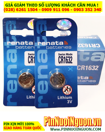 COMBO MUA 01HỘP 10vỉ Pin Renata CR1632 lithium 3.0v chính hãng _Giá chỉ 369.000/Hộp