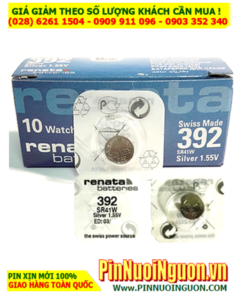 Pin SR41SW 392 _Pin cúc áo 1.55v Silver Oxide Renata 392 SR41W (Vỉ 1viên) chính hãng
