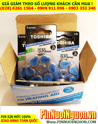 COMBO MUA 01HỘP 10vỉ (60viên) Pin máy trợ thính TOSHIBA 675 (Pin PR44) _Giá chỉ 859.000/hộp 60viên