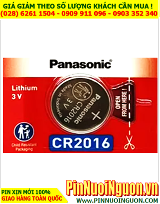 Panasonic CR2016; Pin 3v lithium Panasonic CR2016 (MẪU MỚI) _Made in Indonesia