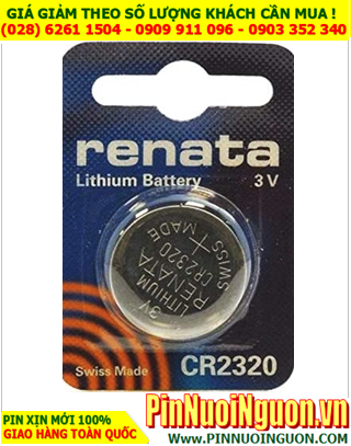Renata CR2320, Pin 3v Lithium Renata CR2320 chính hãng _Made in Swiss (Loại Vỉ 1viên)