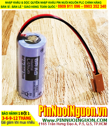 Pin Panasonic BR-AG; Pin BR-AG; Pin nuôi nguồn PLC Panasonic BR-AG lithium 3v 4/5A 2200mAh _Made in Japan