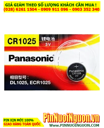 Pin Panasonic CR1025 _Pin CR1025; Pin nuôi nguồn Panasonic CR1025 lithium 3v _Made in Indonesia
