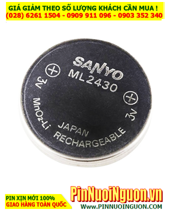 Pin sạc Sanyo ML2430 _Pin ML2430; Pin nuôi nguồn Sanyo ML2430 lithium 3v _Made in Japan