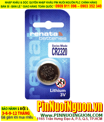 Pin CMOS CR2320; Pin CMOS Renata CR2320 lithium 3V _Made in Swiss