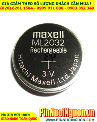 Maxell ML-2032; Pin nuôi nguồn Maxell ML-2032 _Pin sạc lithium 3.0v chính hãng