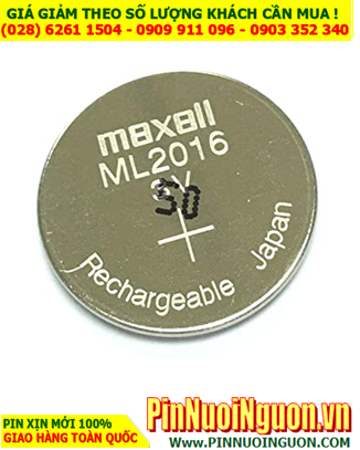 Maxell ML2016; Pin nuôi nguồn Maxell ML2016 _Pin sạc Lithium 3.0v