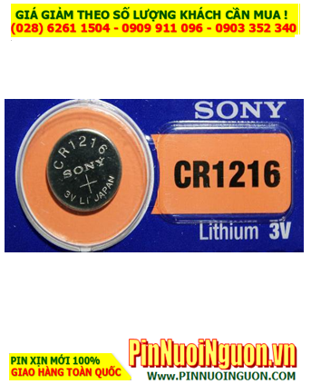 Pin CR1216 Pin Sony CR1216; Pin 3v lithium Sony CR1216 _Made in Indonesia