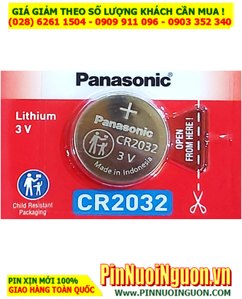 Panasonic CR2032, Pin nuôi nguồn Panasonic CR2032 lithium 3v _Made in Indonesia (MẪU MỚI)