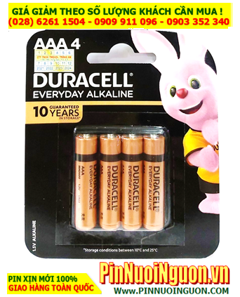 Duracell MN2400-LR03, Pin AAA Duracell MN2400-LR03 Everyday Alkaline 1.5v /Loại Vỉ 4viên