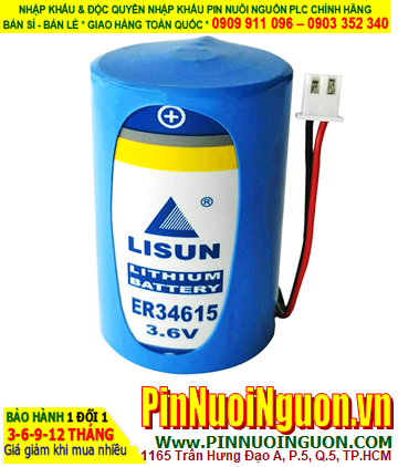 Lisun ER34615 (dây CẮM); Pin nuôi nguồn Lisun ER34615 lithium 3.6v D 19000mAh chính hãng